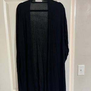 Midi length lightweight short sleeve cardigan